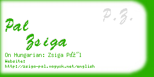 pal zsiga business card
